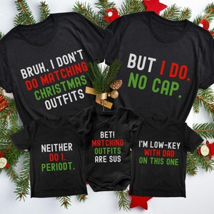 Family Christmas Shirts, Funny Christmas Family Shirts, Christmas Couple Shirts, Matching Christmas Shirts, Teen Slang Christmas Bruh Shirt