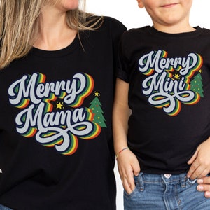 Christmas Mom and Mini Outfits, Mama and Mini Shirts, Expecting Mom Gift, Merry Mama Shirt, Holiday Apparel, Matching Family Christmas Shirt