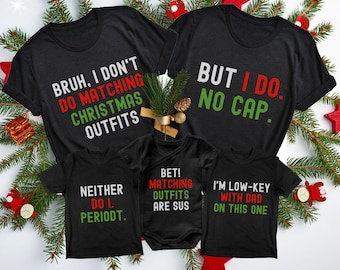 Family Christmas Shirts, Funny Christmas Family Shirts, Christmas Couple Shirts, Matching Christmas Shirts, Teen Slang Christmas Bruh Shirt