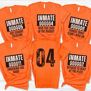 Custom Softball Halloween Shirts, Matching Halloween Sports Team Shirts, Baseball Team Halloween Costumes, Softball Shirt With Player Number