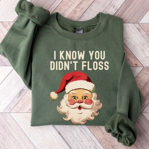 Funny Dental Hygienist Christmas Sweater, Dental Office Christmas Sweatshirt, Christmas Gift for Dental Assistant, Retro Santa Dentist Shirt