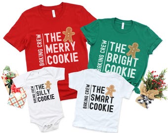 Family Christmas Cookie Crew Shirts, Matching Holiday Baking Shirts, Christmas Gift for Baker, Group Cookie Shirts, Funny Cookie Lover Gift