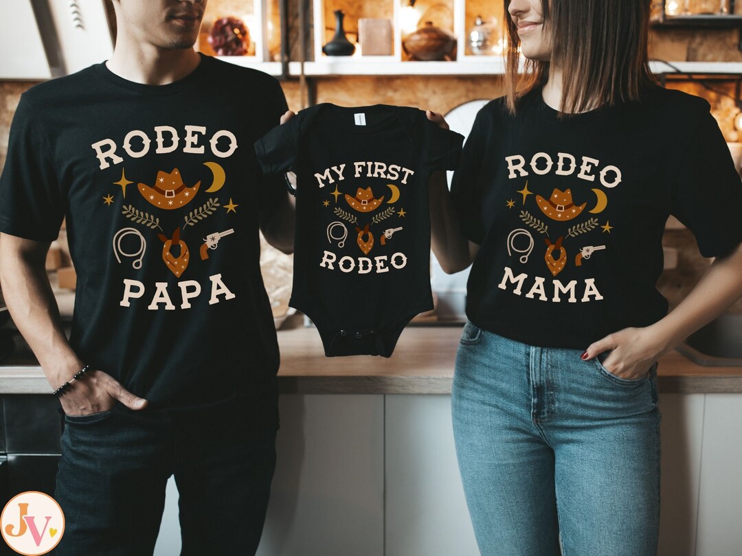 First Rodeo Birthday Party Shirts Family, Cowboy Birthday Family Shirts ...
