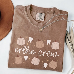 Halloween Orthodontic Shirt, Comfort Colors Ortho Crew Shirt, Orthodontic Assistant Gift for COA, Fall Orthodontist Gift for Coworkers