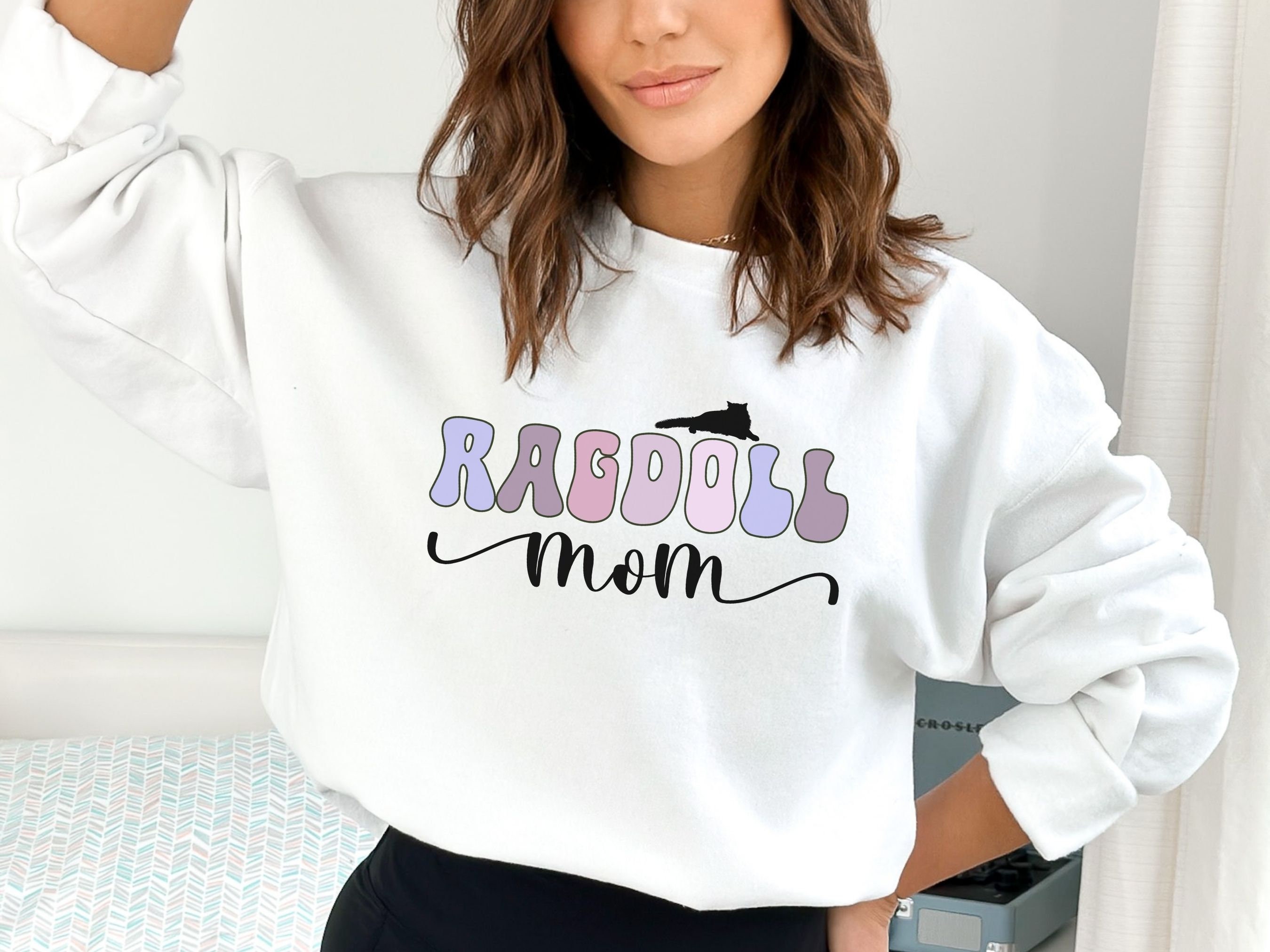 Ragdoll Cat Mom Sweatshirt Retro Ragdoll Sweater Mother s Day