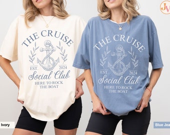 Comfort Colors Cruise Shirts, Customizable Cruise Bachelorette Shirts, Matching Cruise Bach Shirt, Birthday Cruise T-Shirts Social Club Tee