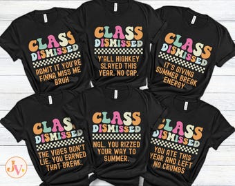 Retro Last Day of School Teacher Shirts, End of Year Teacher Team Shirts, Teen Slang Teacher Summer Shirts, Matchings End of the Year Shirt