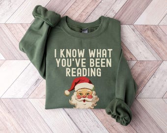 Reading Christmas Sweatshirt, Christmas Librarian Sweatshirt, Sarcastic Xmas Smut Sweater, Funny Christmas Gift for Book Lover, Bookish Gift
