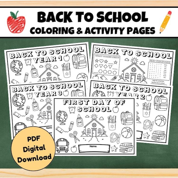 Back To School Activity Pages