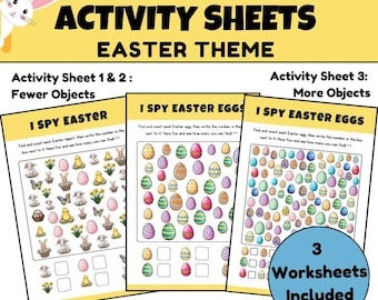 Easter I Spy Activity Sheets: Kids Counting Game (PDF)