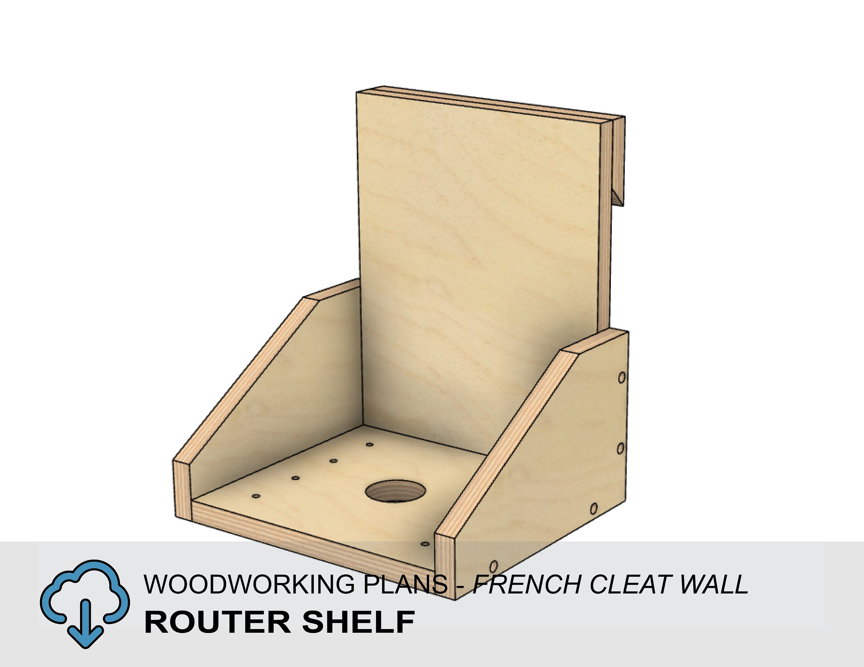 French Head Router French Cleat Router Storage Shelf: DIY Woodworking Plans (PDF) - Etsy