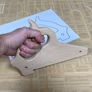 Woodworking Template Table Saw Push Stick -Classic Hand Saw Shaped Push Stick