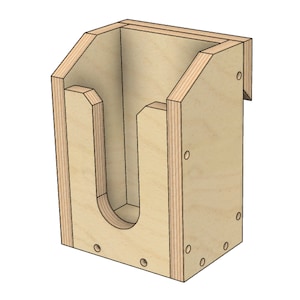 French Cleat Disposable Rubber Glove Dispenser,  DIY Woodworking Plans Glove Holder Rack