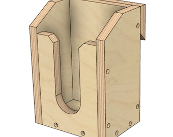 French Cleat Disposable Rubber Glove Dispenser,  DIY Woodworking Plans Glove Holder Rack