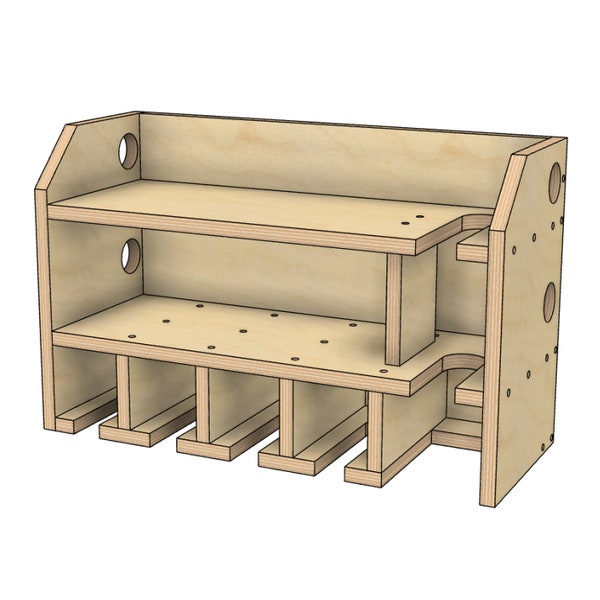 PDF Drill Holder Plans 5 Slot and Charging Station - DIY Woodworking Plans