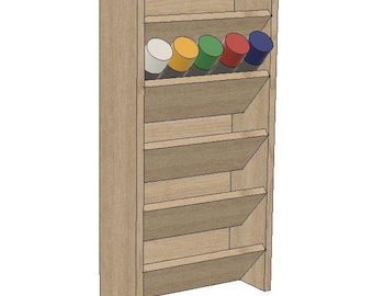 Spray Paint Can Rack Woodworking Plans: DIY Aerosol Storage (PDF)
