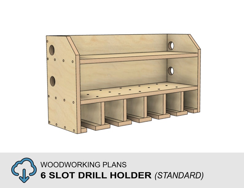 PDF Drill Holder Plans 6 Slot and Charging Station DIY Etsy UK