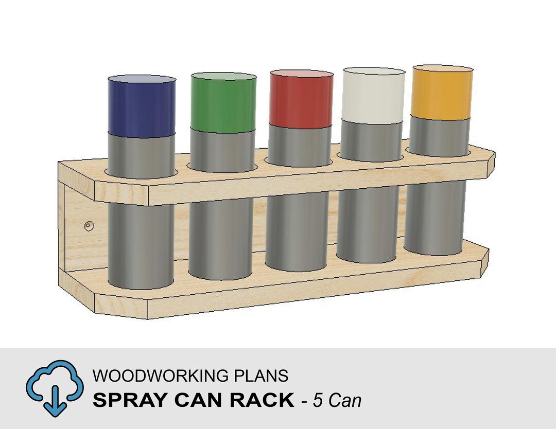 DIY Spray Paint Can Storage Rack Woodworking Plans DIY Etsy