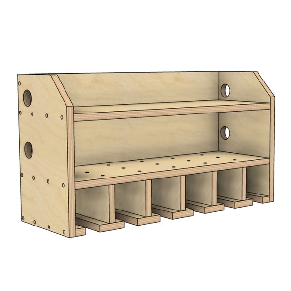 PDF Drill Holder Plans 6 Slot and Charging Station - DIY Woodworking Plans