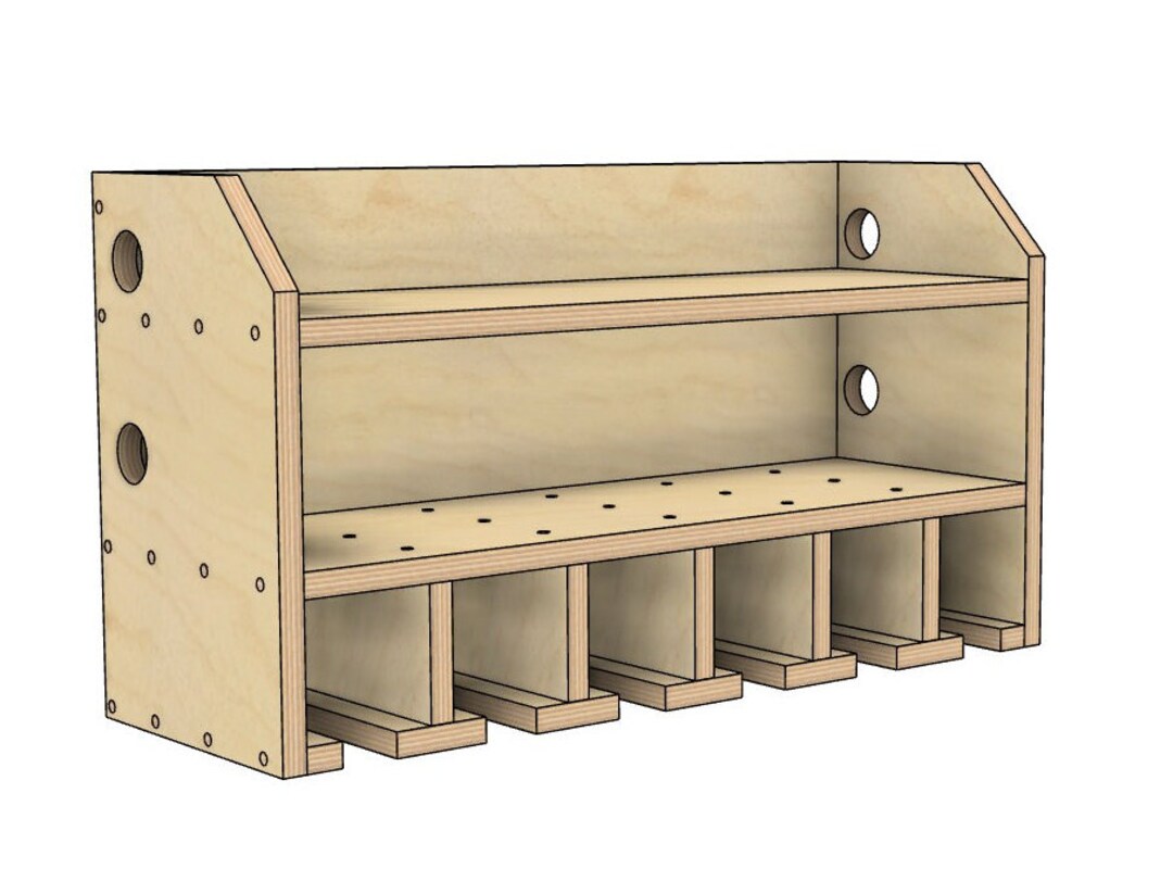 Woodworking Project Plans Drill Holder Plans 6 Slot Power Etsy