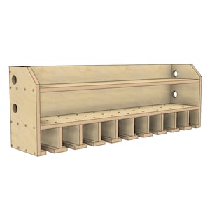 10 Slot DIY Cordless Power Tool Storage Shelf Woodworking Plans DIY Woodworking Plans Etsy
