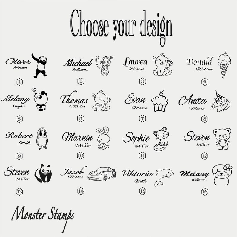 CLOTHING STAMP Custom NAME Stamp Clothing Markers Camp Etsy