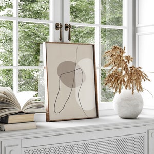 Abstrakt Linie Kunstdruck Einfache Skizze Minimal Poster Abstrakt Wand Kunst Druck Wohnzimmer Dekor Moderne Linie Zeichnung Beige Wandkunst