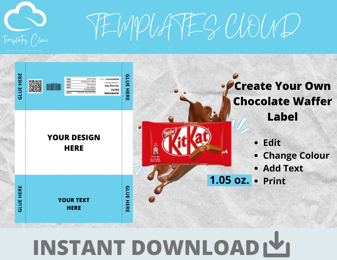 Wrapper Template Chocolate Bar Wrapper Personalized Etsy UK Wrapper Template Chocolate Bar Wrapper Personalized Etsy UK