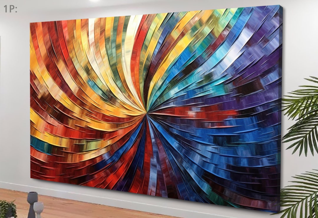 Colorful Canvas Art, Colorful Abstract, Abstract Painting, Canvas Wall