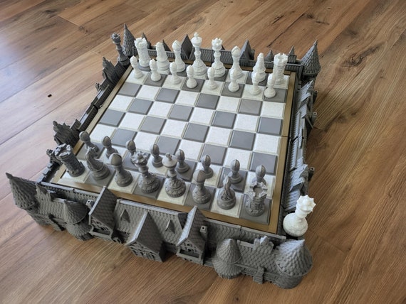 Hand Painted Ceramic Chess Set w/Multi-Level Solid Wood Custom Chess Board  - Chess - Leicester, Massachusetts, Facebook Marketplace