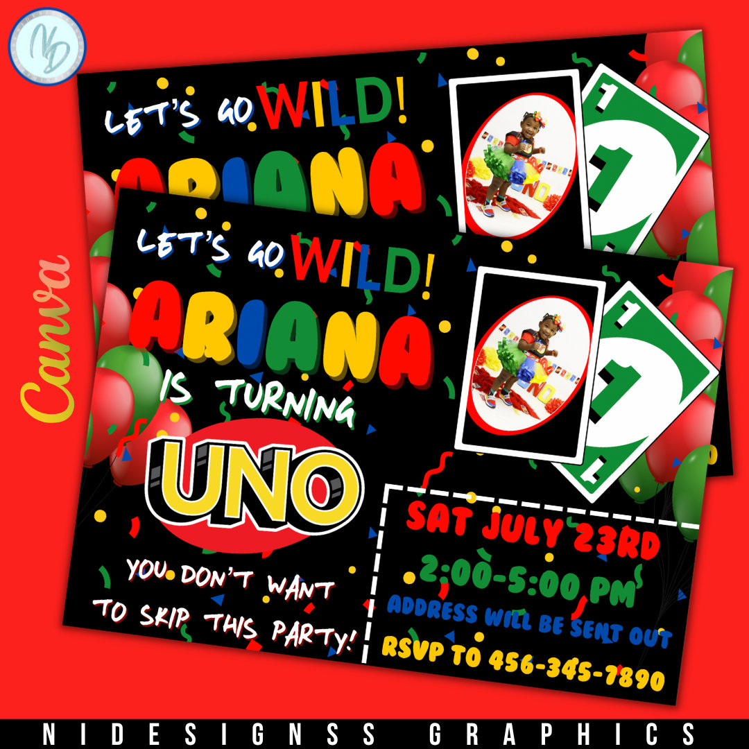 Digital Uno Birthday Invitations - Etsy digital-uno-birthday-invitations-etsy