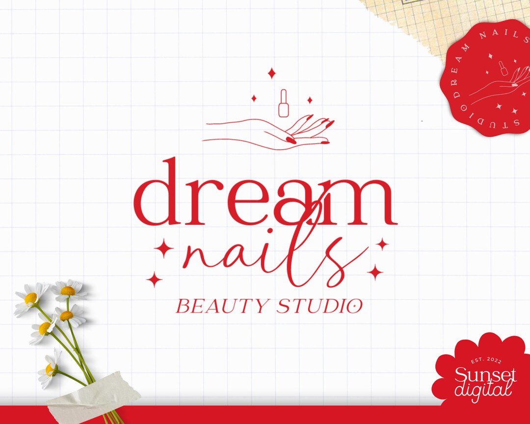 Nail Artist Logo, Premade Logo, Elegant Logo, Nail Art, Nail Polish