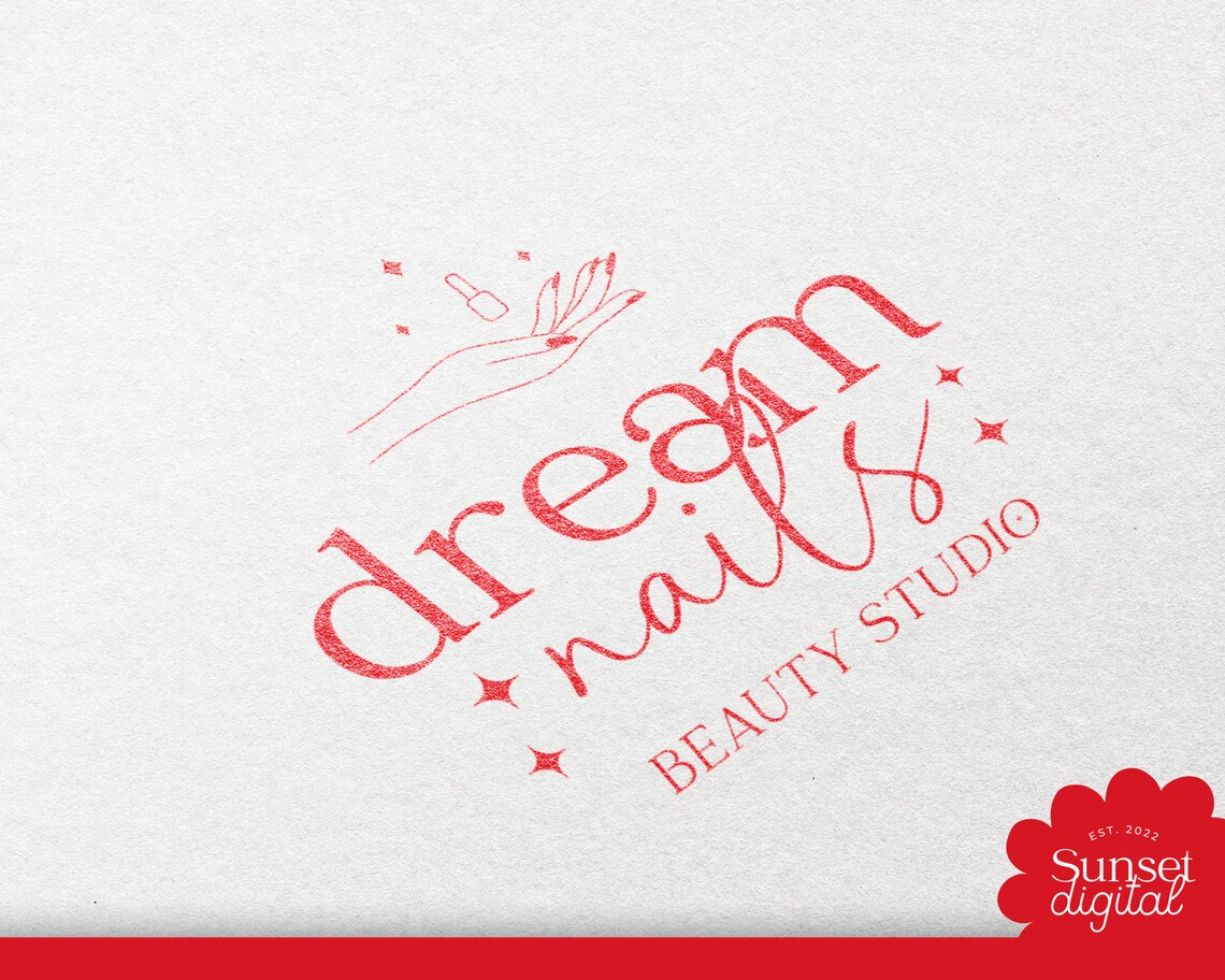 Nail Artist Logo Premade Logo Elegant Logo Nail Art Nail - Etsy