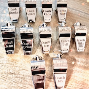 Personlised Engraved Brass High volume Very Loud Whistle, Sports whistle,Best Coach,Best Team,Text Photo,Logo Engraving,Club Logo Engraved