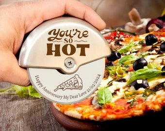 Personalisierte Gravur Edelstahl Pizza Cutter, Paar Geschenk