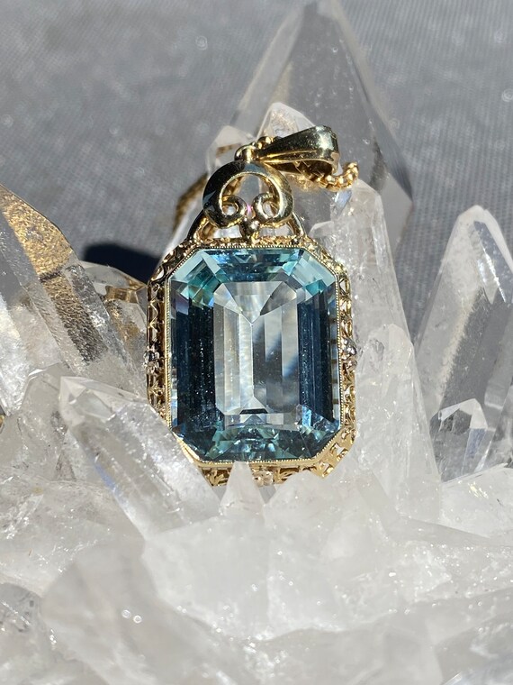 Antique Edwardian Aquamarine Set *VERY RARE* - image 8