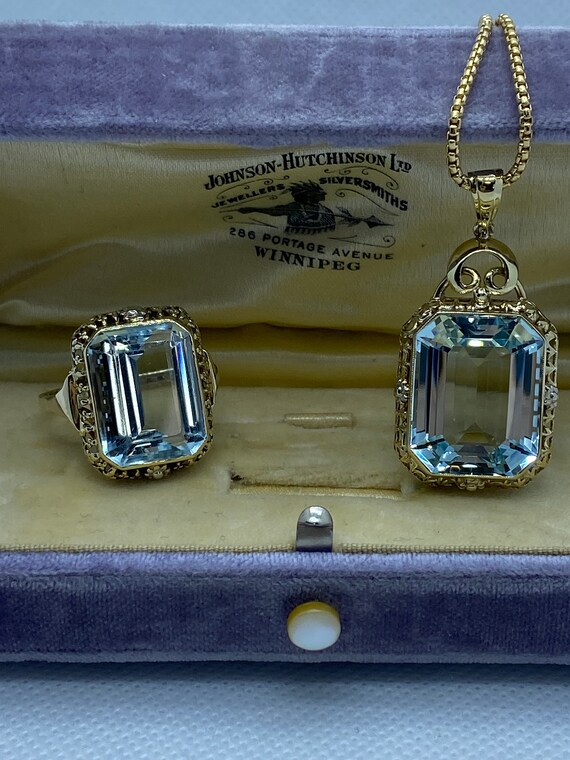 Antique Edwardian Aquamarine Set *VERY RARE* - image 5
