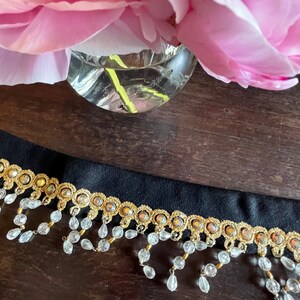 1920s-30s Movie Set Wardrobe Embellishment - Black Band with Sparkly Beads