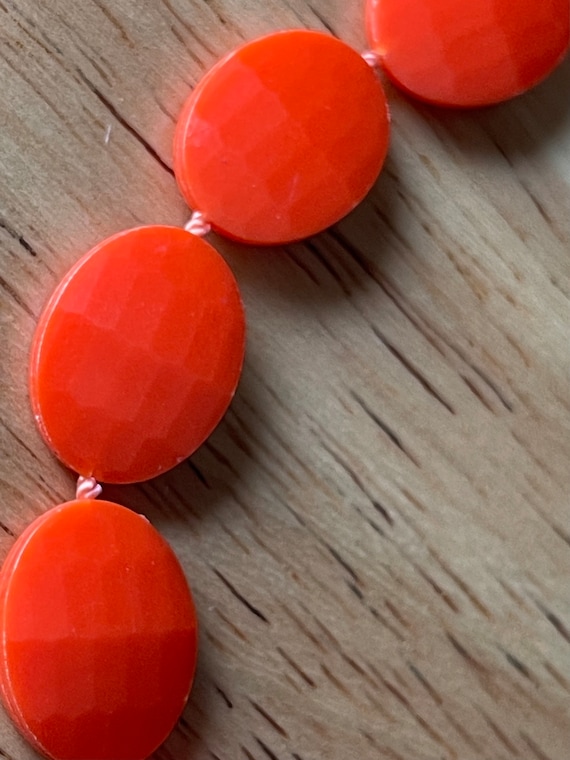 1960s Orange Beaded Necklace