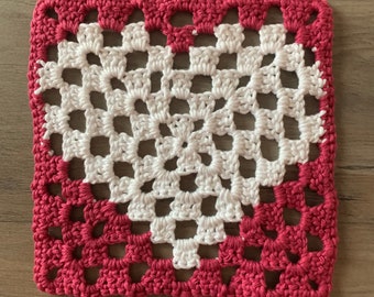 Herz Oma Quadrat Muster