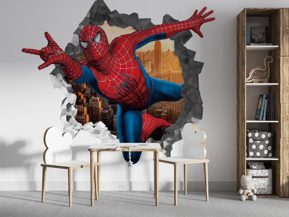 Superheroes 3D Comics Kids Wallpaper Mural – My Castle Decor