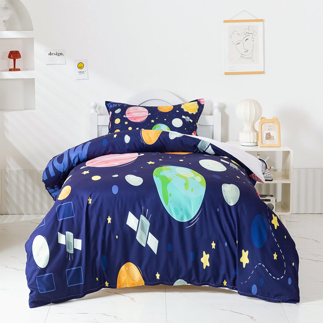 3D Space Duvet Covers Set Quilt Cover Station Bedding Etsy