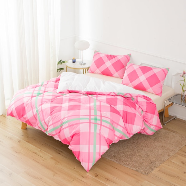 Pink Geometric Duvet Cover Etsy Australia