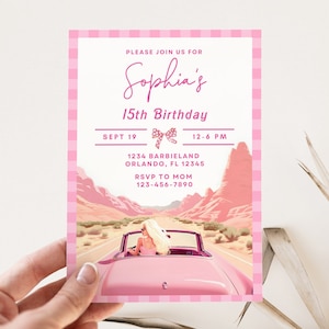 Doll Party Invitation | Doll Birthday Party | Hot Pink Birthday Party Invitation | Pink Doll Birthday Invitation | Doll Invitation| Template