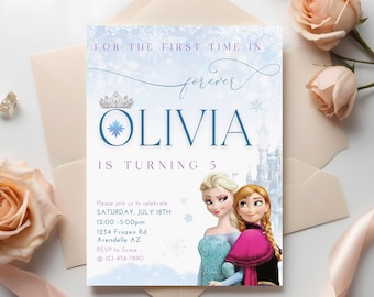 Frozen Birthday Invitation | Elsa Birthday Invitation | Elsa Party | Invite | Editable Birthday Template Instant Download | Frozen 5