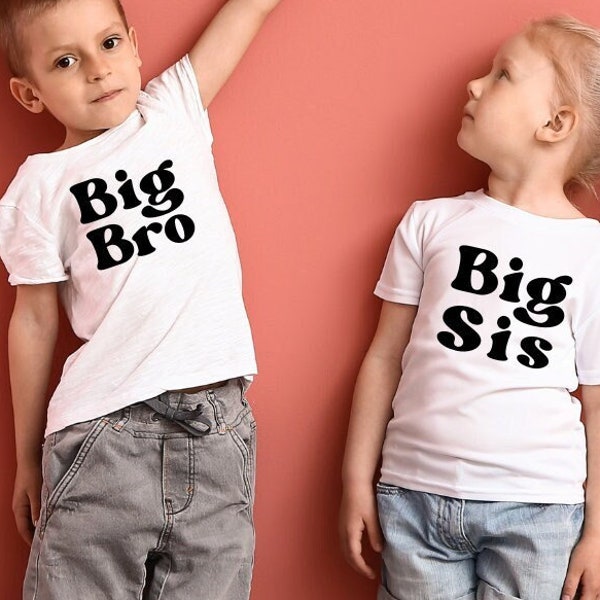 Big Sis + Big Bro SVG + PNG Digital Design | Vinyl Cut File + Sublimation