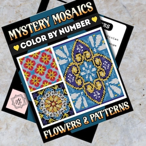 Mystery Mosaic Color by Number: Floral Pattern Printable (Digital Download)