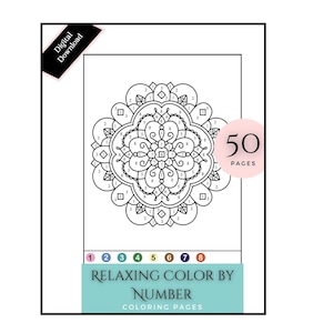 Adult Color by Number Pages | Paint by Number | Adult Coloring Pages | Printable Coloring | Coloring Sheets | Stress Relief Coloring Pages