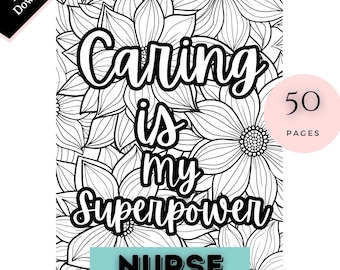 Kleurplaten verpleegkundige: 50 ontwerpen voor stressverlichting (digitale download)