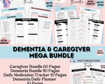 Demenzbegleiter Paket: Checklisten, Planer, Medikationstracker (Printable)